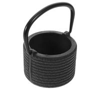 TOYANDONA Smudge Incense Burner Efficiently Burns Sage, Charcoal, Resin or Incense Cast Iron with Classic Ribbed Design, Heat-resistant Metal Sage Censer for Rituals and Meditation Room Use