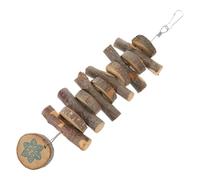 TOYANDONA Snowflake Bunny Chewing for Rabbits and Guinea Pigs Wood | Promotes Fun and Exercise, Compact Design, for Growing-up Pets and Alone Time, Hanging Chew Piece