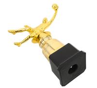 TOYANDONA Soccer Goalkeeper Trophy Golden Plastic Award Statue | Dynamic Goalie Figurine with Embossed Gloves and Goal Net Details, Widened Weighted Base for Desks and Club Events