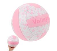 TOYANDONA Soft Indoor Volleyball for Entrance Exams Elastic Volleyball for Middle School Training and Competition Vibrant Pink Star Design Control and Accuracy
