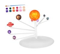 TOYANDONA Solar System Kit with Painted Planets Abs Model Educational Science for Astronomy Enthusiasts Hands Crafting Stem Activity Family Interactive Planetary Model