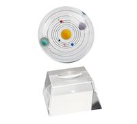 TOYANDONA Solar System Model 3d Crystal Ball and Crystal Base Home Decor for Astronomy Enthusiasts Decorative Space Model Boys and Girls Science Education