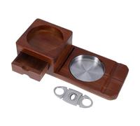 TOYANDONA Solid Wood Cigar Holder Box Cigar Slot Drawer Design for Home Ashtray Use Crafted from Wood Material