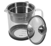 TOYANDONA Soybean Milk Filter Jug 1l with Fine Mesh Strainer, Glass Kitchen Tea Pot for Home Use, Large Capacity Soybean Milk and Juice Container for Cooking and Brewing