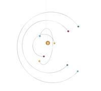 TOYANDONA Space Theme Hanging Mobile Atom Model with Educational Planets, Science Decor for Nursery and Classroom, Solar System Mobile for Space Enthusiast Home Display