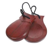 TOYANDONA Spanish Castanets for Adults Wooden Percussion Instrument Versatile Hand Clappers for Dance and Music Crafted from Smooth Pear for Various Styles
