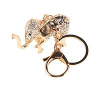 TOYANDONA Sparkling Elephant Keychain Pendant Zinc Alloy Animal Charm for Bags and Purses Cute Crystal Purse Accessory Portable Lucky Keyring Gift for Women