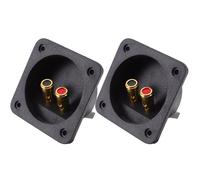 TOYANDONA Speaker Wire Connector Binding Post Terminals Square Abs and Zinc Alloy Material 2pcs Not Easy to Break for Subwoofer Box for Home Audio Systems