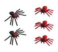 TOYANDONA Spider Toys 5pcs Realistic Rubber Spider Stretchy Spiders Toys Scary Simulation Animal Model for Pranks and Decoration Soft Toy