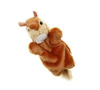 TOYANDONA Squirrel Hand Puppet Plush Role Play for Early Education Storytelling Prop Soft Brown Animal Finger Puppet for Family Kindergarten Parties