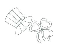 TOYANDONA St Patrick's Day 2pcs Metal Shamrock Wreath Frames Hanging Decor Craft Making Rings Irish Holiday Green Clover DIY Accessories for Party Decorations