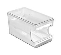 TOYANDONA Stackable Double-layer Egg Holder for Refrigerator with Convenient Slide Feature, Pet and Pp Material Egg Organizer for Kitchen Storage, for Larger Families