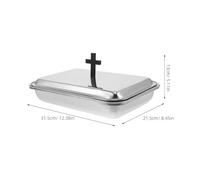 TOYANDONA Stainless Steel Communion Cup Tray with Lid Covered Holder for Church Service Holy Wine Sacrament Supplies Portable Communion Plate for Indoor Outdoor Mass