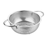 TOYANDONA Stainless Steel Double-Handle Colander Basket 25.8cm Fruit and Vegetable Strainer Rice Wash Strainer Kitchen Drain Basket for Frying and Cleaning