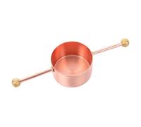 TOYANDONA Stainless Steel Dual-Ended Jigger Cup Copper-Plated Bartender Measuring Cup for Wine Syrup Liquor Reusable Corrosion-Resistant Bar Tool with Long Rod Design for Accurate Drink