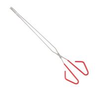 TOYANDONA Stainless Steel Fire Pit Tongs Charcoal Clamp 38cm Extended Barbecue Fireplace Tool for Outdoor Camping and Grilling