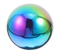 TOYANDONA Stainless Steel Gazing Ball with Polished Mirror Surface Hollow Reflective Sphere for Garden Decoration Weather Resistant Rainbow Colored Orb with Seamless Design