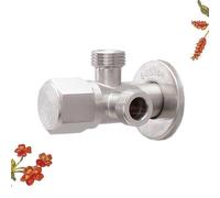 TOYANDONA Stainless Steel Hexagonal Angle Valve Adjustable Water Pressure and Shut Off Lever, Quick Opening Right Angle Valve for Water Supply in Bathrooms and Kitchens