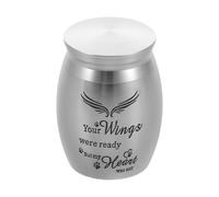 TOYANDONA Stainless Steel Pet Urn with Guardian Wing Design Small Openable Memorial Keepsake Box for Dog and Cat Ashes Compact Animal Funeral Ash Holder for Long-term Preservation