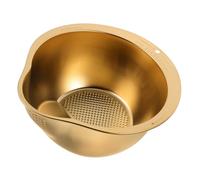 TOYANDONA Stainless Steel Rice Washer Strainer Basket Small Drain Basket for Fruits Vegetables Washing Kitchen Draining Tool Fine Mesh Colander for Rice and Produce