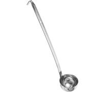 TOYANDONA Stainless Steel Soup Ladle 60cc Capacity with Long Handle and Hook, Versatile and Safe to Use Kitchen Ladle for Serving Soup, Gravy, and Sauces