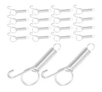 TOYANDONA Stainless Steel Spring Latch Hook and Anti-Oxidation Finish 32pcs Silver Multipoint Installation with Secure Spring Mechanism for Pet Cages and Bird Cages for Rabbit