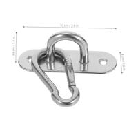 TOYANDONA Stainless Steel Wall Ceiling Anchor Bracket for Gymnastic Rings Suspension Trainer Mount Heavy Duty Oval Door Buckle for Yoga Swings Resistance Bands Battle Ropes Easy Concrete