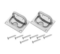 TOYANDONA Stainless Steel Yacht Flush Recessed Handle with Pull Ring for Boat Deck Hatch Locker Corrosion Resistant Latch Fasteners with Screws Comfortable Grip for Easy Installation Yacht