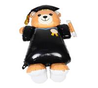 TOYANDONA Standing Graduation Bear Balloon Large Foil Balloon for Party Supplies Cute Graduate Centerpiece for Preschool and School Celebration Decorations