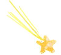TOYANDONA Star Cat Teaser with Yellow Ribbon Interactive Plastic Cat Wand for Kitten for Pet Play and Keeping Your Kitten Healthy and Active