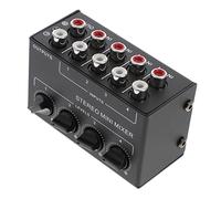 TOYANDONA Stereo Mini Mixer Channel Passive Audio Mixer with Low Noise Lightweight and Portable Design for Professional Mixing of Instruments CD Players and Recording Devices