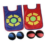 TOYANDONA Sticky Ball Vest Game for Vests and EVA Balls Self Adhesive Outdoor for Motor Skill Development Training Props for Kindergarten and School Play Blue Red