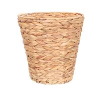 TOYANDONA Straw Woven Storage Basket Pastoral Style Trash Basket Spacious Handmade Iron and Straw for Families and Co-workers for Decorating Your House
