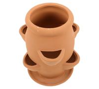 TOYANDONA Strawberry Tower Planter: Terracotta Strawberry Planter - Lightweight & Portable - Clay Pots for Plants, Versatile Flower Container for Garden Patio Succulents Orchid(6-Pocket)