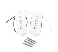 TOYANDONA String Electric Bass Pickups White Neck and Bridge Pickups for Easy Installation Output Wax Potted to Reduce Noise Compatible Bass Guitars
