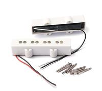 TOYANDONA String Open Style Pickups White High Harmonic Output Easy Installation for Electric Bass Guitar Replacement Parts