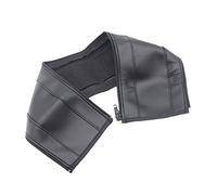 TOYANDONA Stroller Handlebar Cover and Armrest Sleeve for Baby Prams, Pu Leather Zippered Handle Protector, Black, Washable, Suitable for Infant Pushchairs and Buggy Accessories