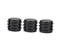 TOYANDONA Sturdy Dome Caps for Electric Guitar and Bass Replacement Parts Volume Control Knobs 3pcs Black Metal with O-ring for Guitar Volume Control Accessories