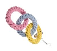 TOYANDONA Sugar Glider Climbing Toy Rope Hanging Plaything Three Rings for Small Animals Cage Accessory Interactive Rope Toy for Hamsters and Sugar Gliders Random Color