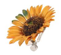 TOYANDONA Sunflower Curtain Tie Clip No-Drill Artificial Flower Curtain Holdback Clamp Decorative Drape Tieback for Home Window Drapery