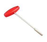 TOYANDONA T Shape Sleeve Wrench for Concealed Spoke Adjustment, Tool Steel | Hexagonal Hole Design, Red Plastic Handle, Handy in Tight Spots, Suitable for Professional Use and Home