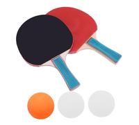 TOYANDONA Table Tennis Paddles Set with 2 Dual-sided Rubber Bats and 3 Lightweight Balls, Portable Outdoor Sports Equipment for Training and Interactive Play