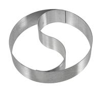 TOYANDONA Tai Ji Stainless Steel Baking Mold for Rice Balls Kitchen Baking Supply Unique Tai Chi Shape for Home Cooking Catering and Restaurants Easy to Clean