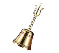 TOYANDONA Taoist Hand Bell Copper Meditation Bell for Home Decor Ornate Design for Yoga Mindfulness and Ancestral and Wear-resistant Sound Instrument
