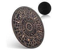 TOYANDONA Tarot Board Pendulum Board With Months and Letters Elegant Wooden Circular Divination Board for Wiccan Altar and Home Decor
