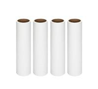 TOYANDONA Tearable Sticky Cleaning Tape Long-lasting Use and Easy to Tear 60 Sheets 4 Pcs White Paper and Hot Melt Glue Material for Pet Hair Remover Rollers for Household Pet Hair