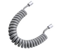 TOYANDONA Telescopic Handheld Shower Hose with Pu Spring Shape Tubing, Wear-Resistant and High Temperature Resistant Water Hose for Bathroom and Toilet Use, 2m Flexible Wash Basin Connection