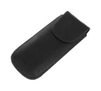 TOYANDONA Ten-hole Harmonica Storage Box Black Faux Leather Protective Sleeve Lightweight Portable Holder for Blues Folk Jazz Mouth Organ Beginners with Flexible Lid Design