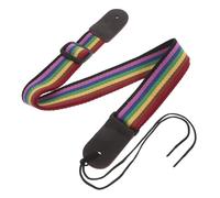 TOYANDONA Tenor Ukulele Strap Adjustable Shoulder Strap Soft Leather Rainbow Design for Live Performances Practice Musical Instrument Accessory