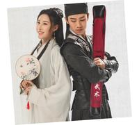 TOYANDONA Thick Wear-Resistant Japanese Sword Carrying Bag Red Martial Arts Storage Pouch for Taichi and Chinese Swords Portable Protective Case for Outdoor Cosplay and Performances